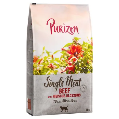 Purizon Single Meat 2 x 6,5 kg Vită cu flori de hibiscus