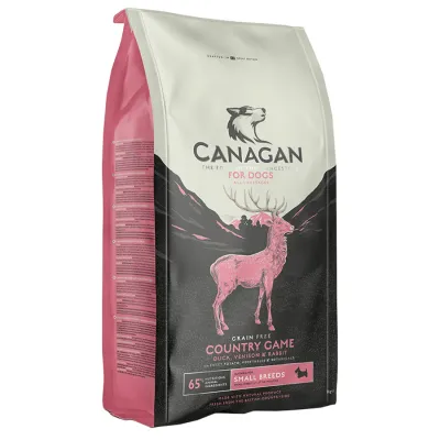 Canagan Hrană uscată pentru câini, Grain Free Small Breed, cu vânat, 2kg