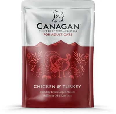 Canagan Plic hrană umedă pentru pisici, cu Pui și Curcan 85g