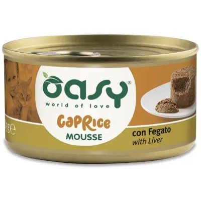 Oasy Caprice Conservă pentru pisici, Mousse cu Ficat 85g
