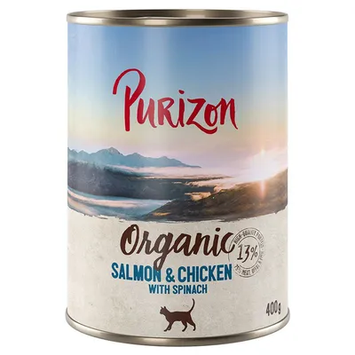 Purizon Organic 6 x 400 g Somon și pui cu spanac