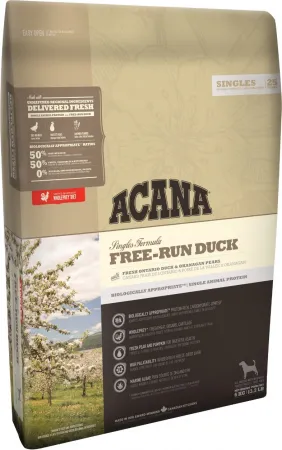 Acana Free-Run Duck - Rata si pere, 11,4 kg