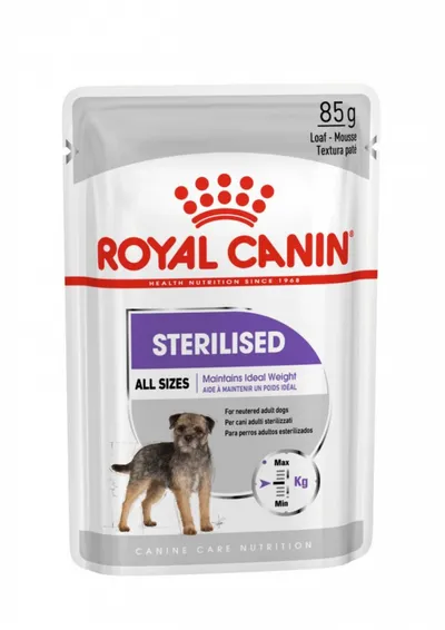 Royal Canin Sterilised Adult, hrană umedă câine sterilizat (pate), 12x85g