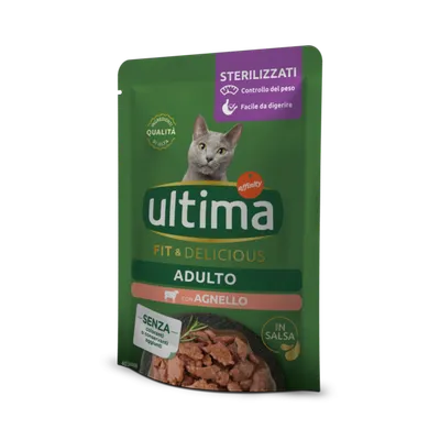 Hrană Umedă Pisică Adult, Ultima, Sterilizat, Miel, 85g