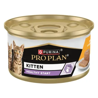 Purina® Pro Plan® Healthy Start Junior, pate cu Pui, hrană umedă pentru puii de pisică, 85g