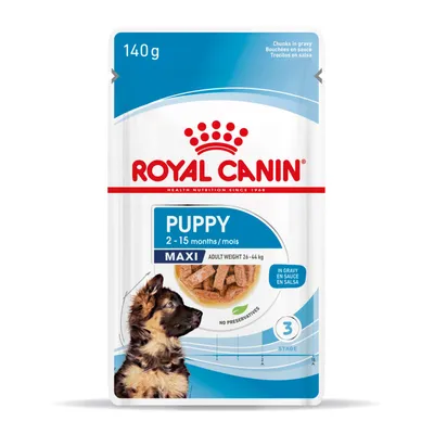 Royal Canin Maxi Puppy, hrană umedă câini junior, (în sos), 140g