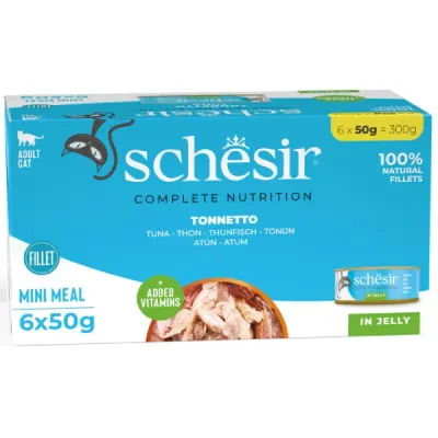 Hrană pisici cu ton Schesir în jeleu 6x50 g