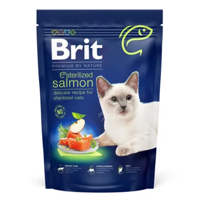 Brit Premium by Nature Sterilized, Somon, hrană uscată pisici sterilizate, 800g