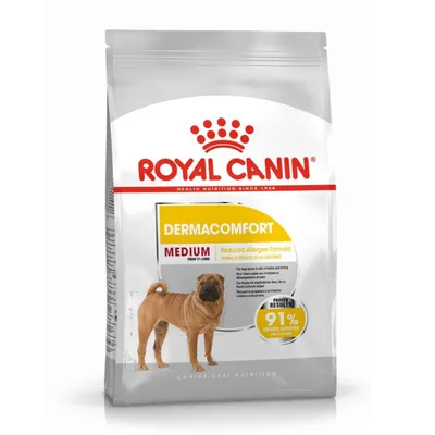 Royal Canin Medium Dermacomfort, hrană uscată câini, prevenirea iritațiilor pielii, 3kg