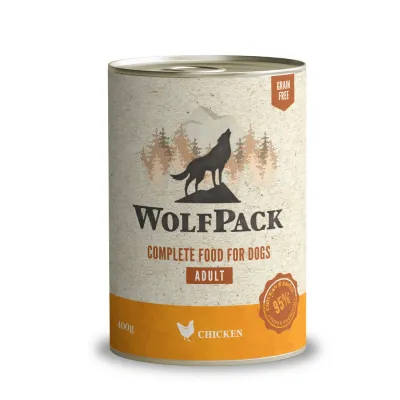 WolfPack Adult Pui, Hrană umedă pentru câini adulți 400 g
