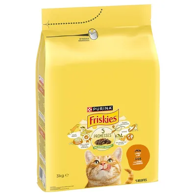 Purina Friskies Adult Cat Pui și legume 3 x 3 kg