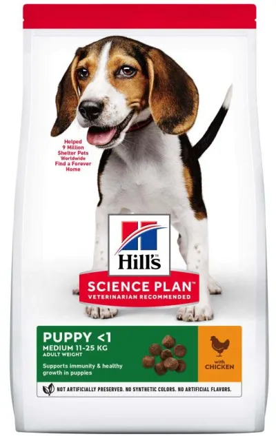 HILL's Canine Puppy Talie Medie cu Pui, 2.5 kg
