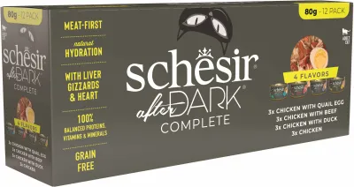 Schesir After Dark Pachet conserve pentru pisici, bucați în supa 12x80g
