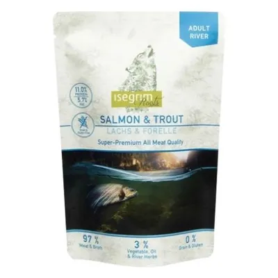 Isegrim, Xs-Xl, Somon și Macrou, plic hrană umedă fără cereale câini, (în sos), 410g