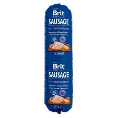 Brit Premium Salam pentru câini, cu Pui și Iepure 800g