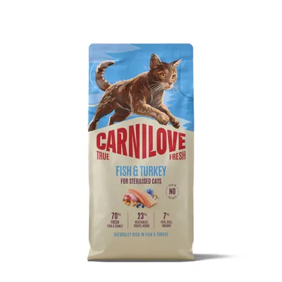 Carnilove True Fresh Adult Sterilised cu pește și curcan 6 kg