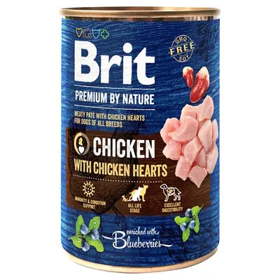 Brit Premium by Nature 6 x 400 g Pui cu inimi de pui