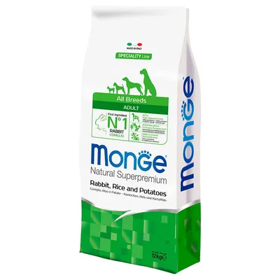 Monge Natural Superpremium Iepure, orez și cartofi 12 kg