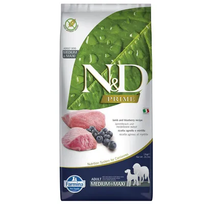 Farmina N&D Prime Adult Medium/Maxi Miel și afine 12 kg