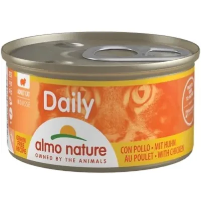 Almo Nature Daily Mousse Conservă pentru pisici, cu pui 85g