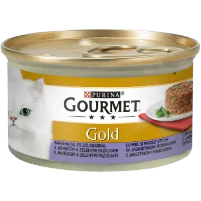 Gourmet Gold Savoury Cake CU Miel ȘI Fasole Verde, Hrană Umedă pentru Pisici, 85g