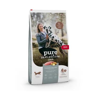Mera Pure Sensitive Adult Medium Maxi, M-XL, Curcan și Cartofi, hrană uscată fără cereale câini, alergii, 12.5kg