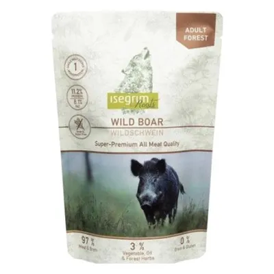 Isegrim, Xs-Xl, Mistreț, plic hrană umedă monoproteică fără cereale câini, (în sos), 410g
