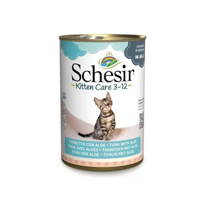 Schesir Conserve 24 x 140 g Kitten Ton cu aloe