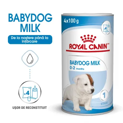 Royal Canin Babydog Milk, înlocuitor lapte matern câine, 400g