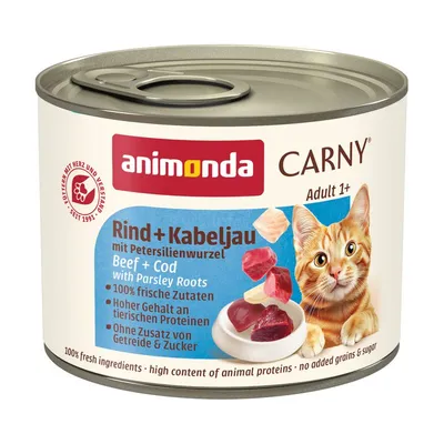 Animonda Carny Adult 12 x 200 g Vită, cod și rădăcină de pătrunjel