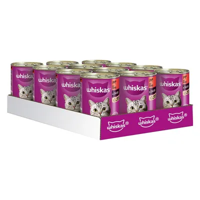Whiskas 1+ Conserve 12 x 400 g 1+ Vită în sos