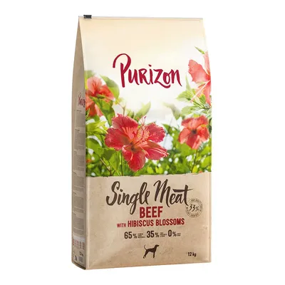 Purizon 2 x 12 kg Single Meat: Adult Vită cu flori de hibiscus