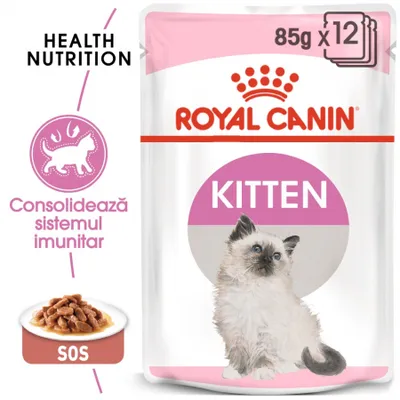 Royal Canin Kitten Instinctive in Gravy Pouch, 12 plicuri x 85 g