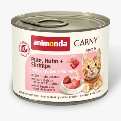24 x 200 g animonda Carny Adult Adult: Curcan, pui & creveți