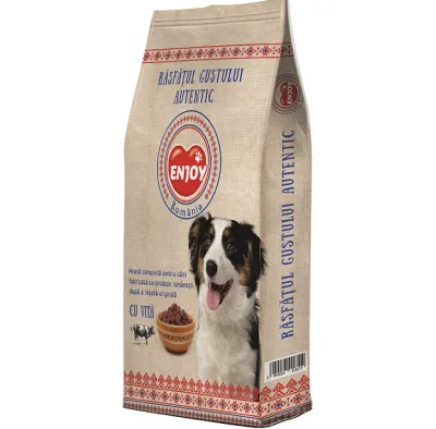 Enjoy Hrană uscată pentru câini Rasfatul Gustului cu vită, 10kg