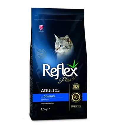 Reflex Plus, Somon, hrană uscată pisici, 15kg