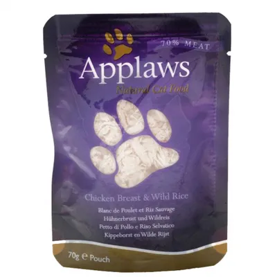 Applaws plic hrana umeda pisici Piept de Pui și Orez Sălbatic 70 g