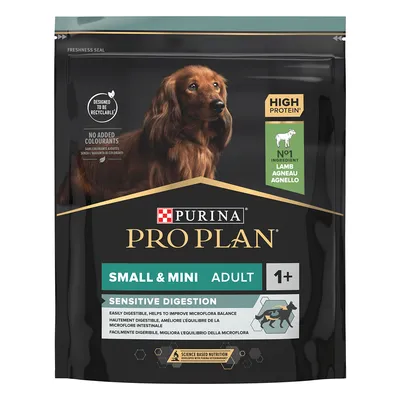 Purina Pro Plan Adult Sensitive Digestion, Talie Mică și Foarte Mică, Miel, 700 g