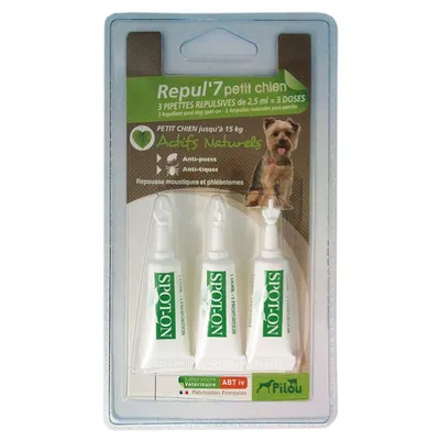 Pipeta Antiparazitara Pilou Caine Talie Mica 3x1.5ml