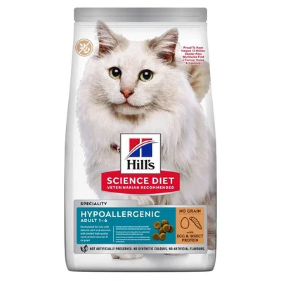 Hill's Science Plan Hypoallergenic Adult No Grain Ou și proteine din insecte 7 kg