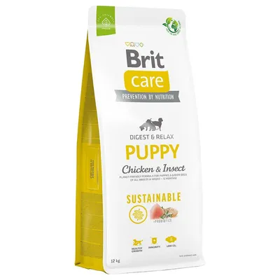 Brit Care Dog Sustainable Puppy Pui și insecte 12 kg