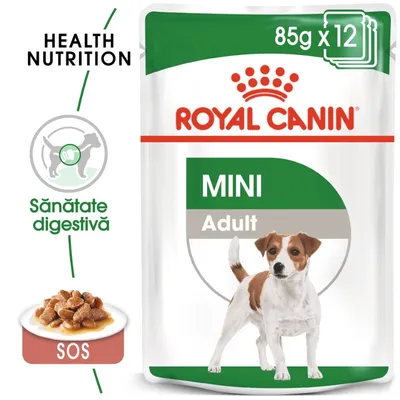 Royal Canin Mini Adult, hrană umedă câini, (în sos), 85g