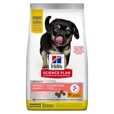 Hill's Science Plan Perfect Digestion Puppy M, hrană uscată câini junior, sistem digestiv, 14kg