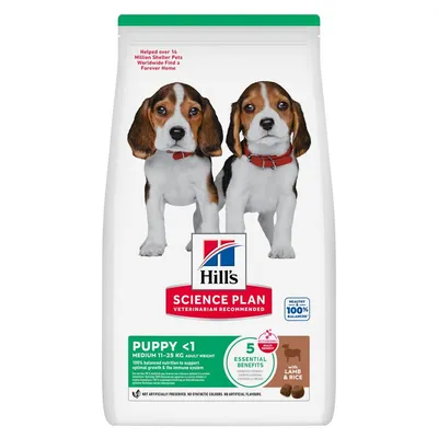 Hill's Science Plan Puppy <1 Medium Lamb & Rice 14 kg