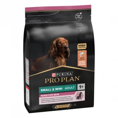 Purina Pro Plan Adult Sensitive Skin, Talie Mică și Foarte Mică, Somon, 700 g