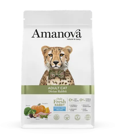 Hrană Uscată Pisică Adult, Amanova, Hipoalergenic, Iepure, 1.5kg