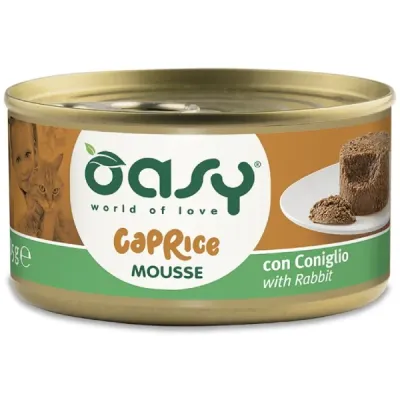 Oasy Caprice Conservă pentru pisici, Mousse cu Iepure 85g