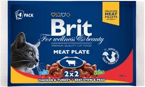 Brit Premium Cat multipack felii de carne 4 x 100 g