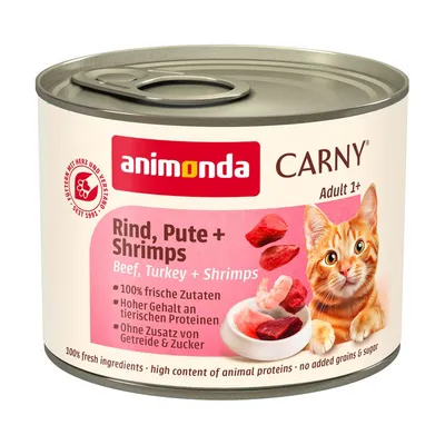 Animonda Carny Adult 6 x 200 g Vită, curcan & creveți