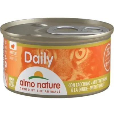Almo Nature Daily Mousse Conservă pentru pisici, cu curcan 85g